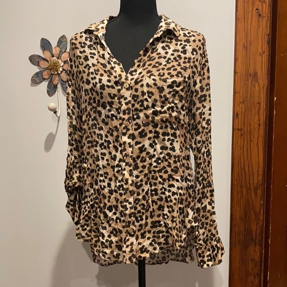 cloth & stone Tops - Cloth & Stone women’s leopard print